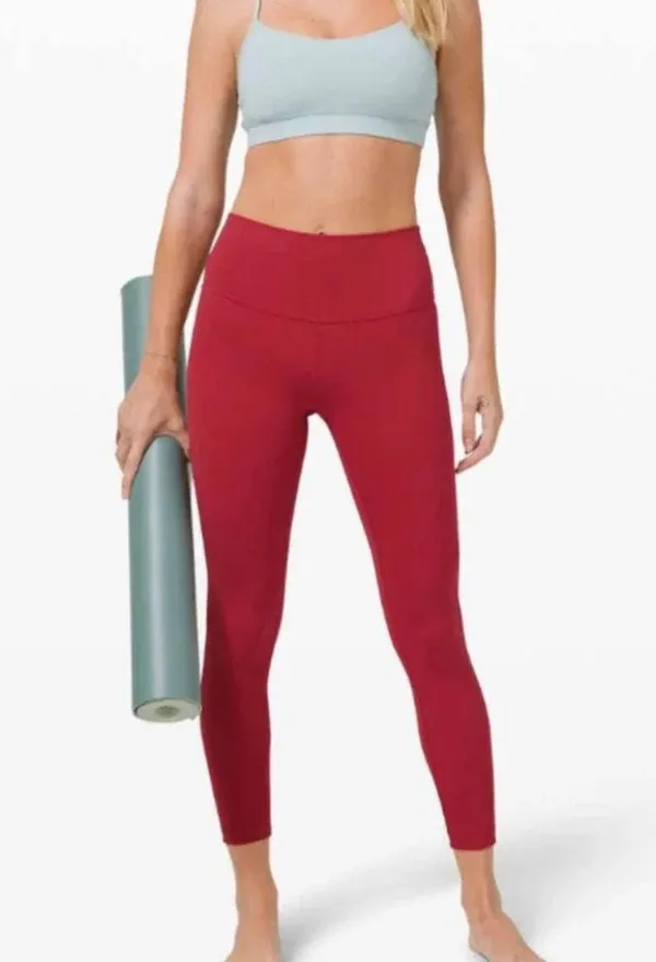Lululemon Women's Size 2 Red Wunder Under High Rise Leggings - Image 3