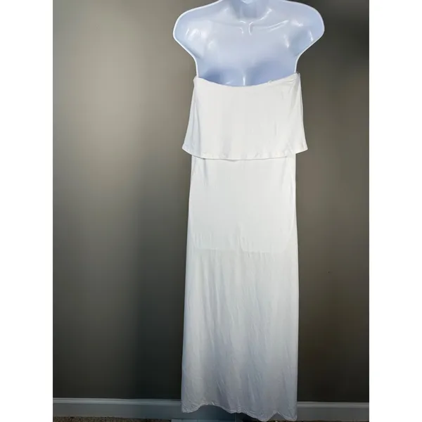 Susana Monaco White‎ Strapless Maxi Dress Side Slit Resort Formal Size S NWOT - Image 7