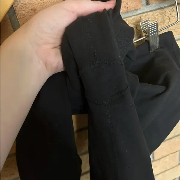 Lululemon Solid Black Straight Leggings Tights Cropped Women’s Size 4 - Image 5