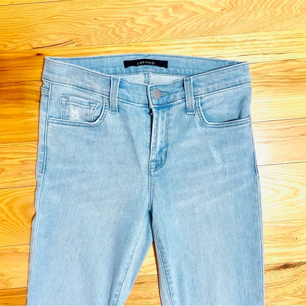 J Brand Light Blue Distressed Skinny Jeans Sz 26 - Image 2