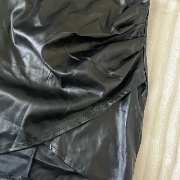 NWT Windsor Black Faux Leather Skirt - Image 2