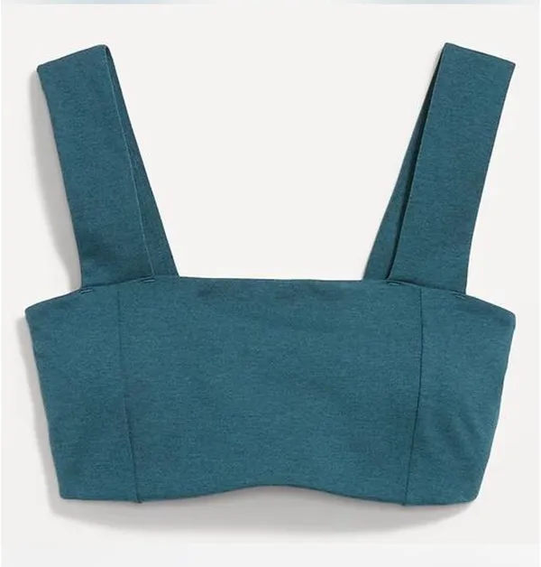 Teal blue seamless sports bra - Image 2