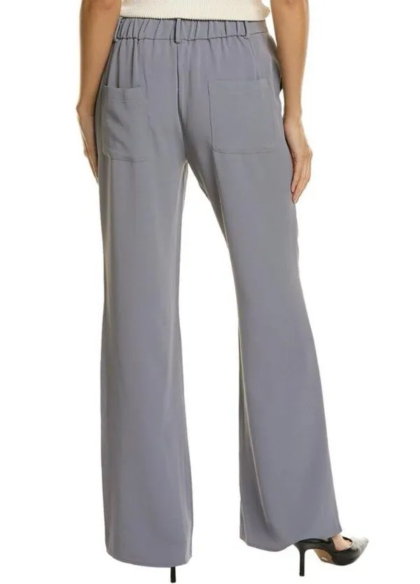 New Flare Leg Elastic Waist Trousers Victoria Pant Grey Size Medium - Image 4