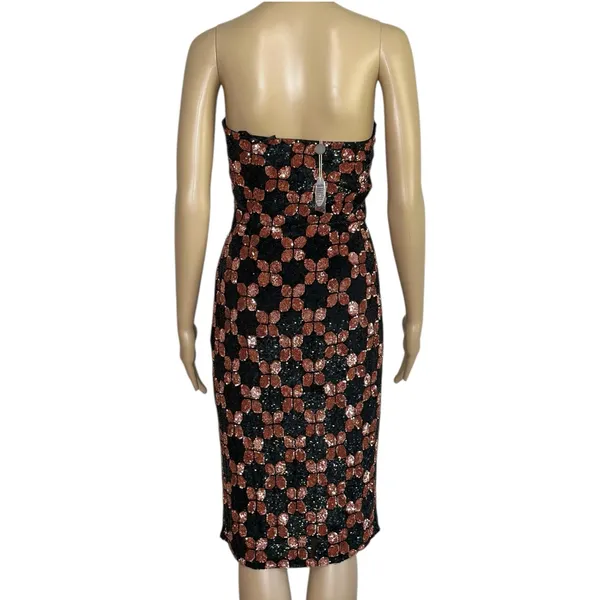 RETROFÊTE Jacqueline Sequin Dress, Black/Pink, Small - Image 8
