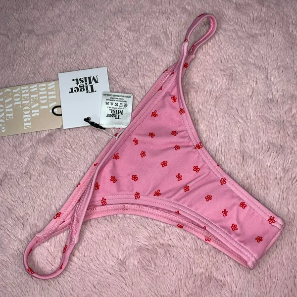 Tiger Mist Pink Floral Bikini Bottoms - Image 2