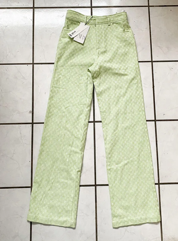 ZARA // GINGHAM STRAIGHT LEG PANTS - Image 6