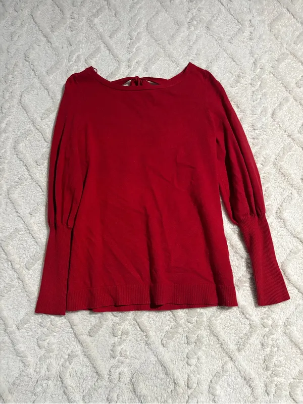 White House black market small red sweater - Image 3