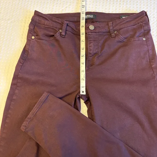 Buffalo David Bitton VALE Women's Size 6 Dark Burgundy Oxblood Skinny Jeans - Image 14