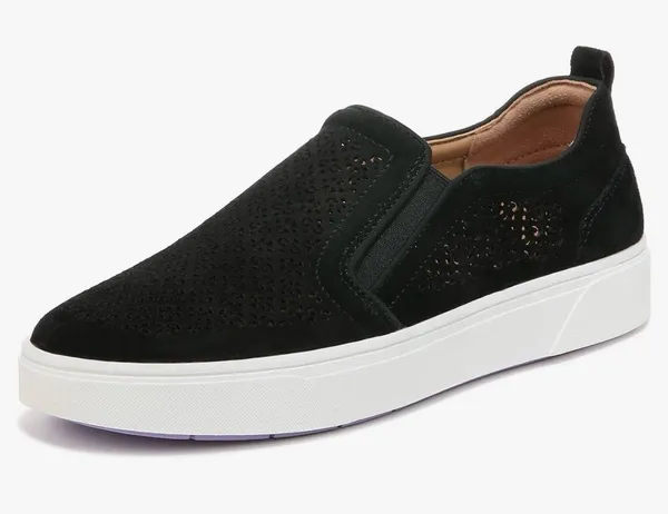 Vionic Kimmie Perf Slip-On Sneakers Size 9 Black - Image 2