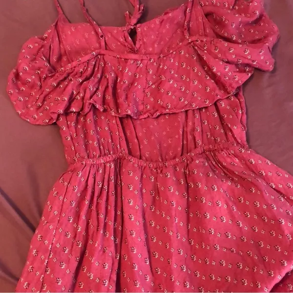 American Eagle OPEN BACK PINK FLORAL DRESS - Image 3