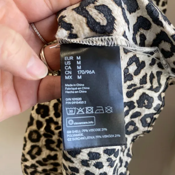 H&M Cheetah Print Swing Mini Dress Size M‎ - Image 7