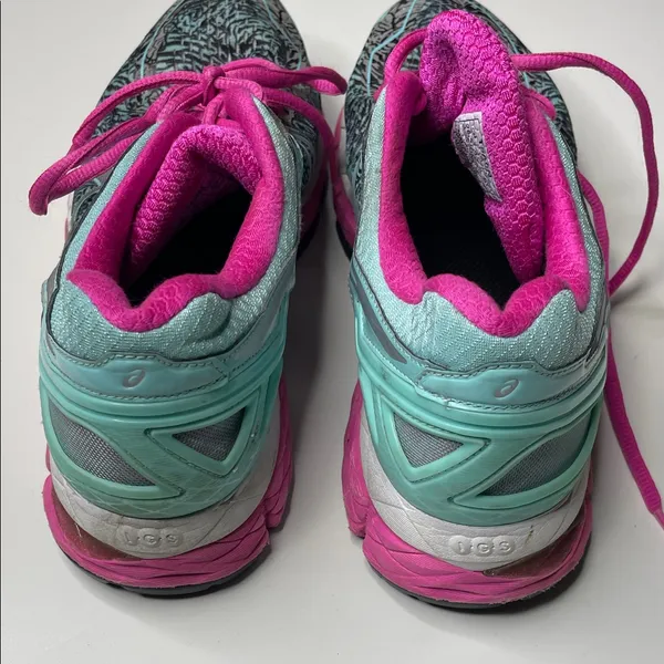 ASICS Women's Athletic‎ Shoes - Teal and Pink - Image 5