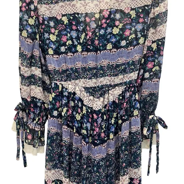 Its Anitsa Paris Womens M Floral Camelia Dress France T2 Vintage - Image 9