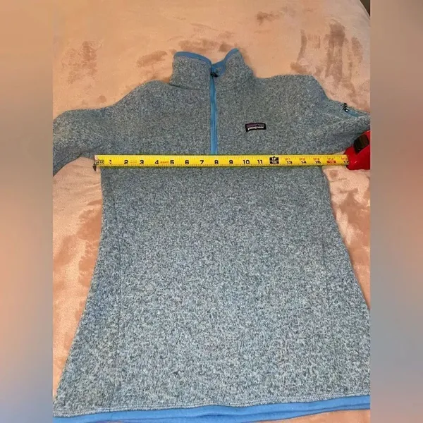 Women’s Blue Patagonia Jacket 1/4 Zip Pullover Size XS - Image 10