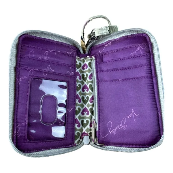 Vera Bradley Retired Portobello Road Quilted Floral Wristlet Wallet Purple Phone - Image 2