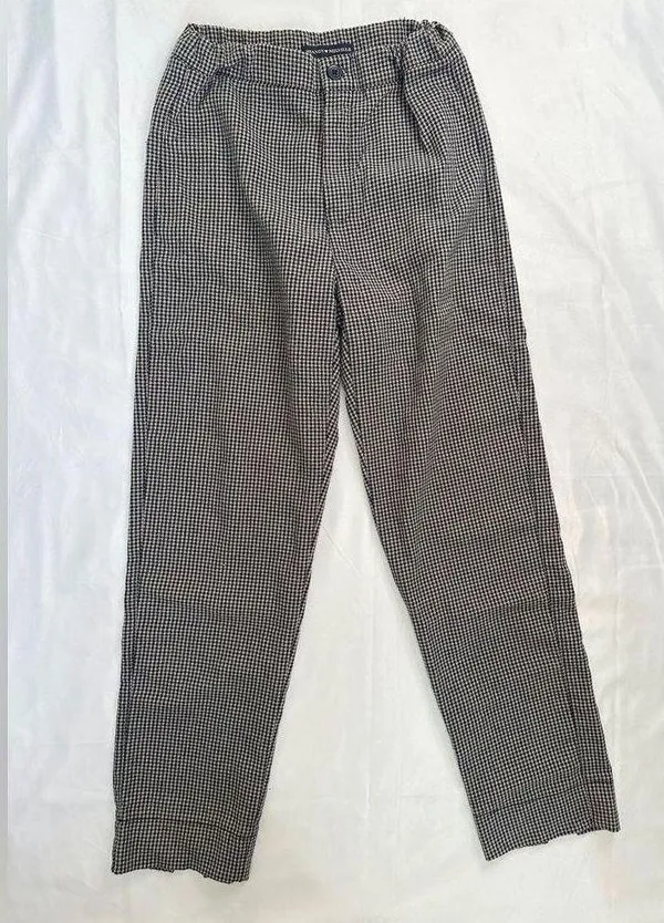 Brandy Melville Vintage Woven Gingham Tilden Pants - Grey - Image 7