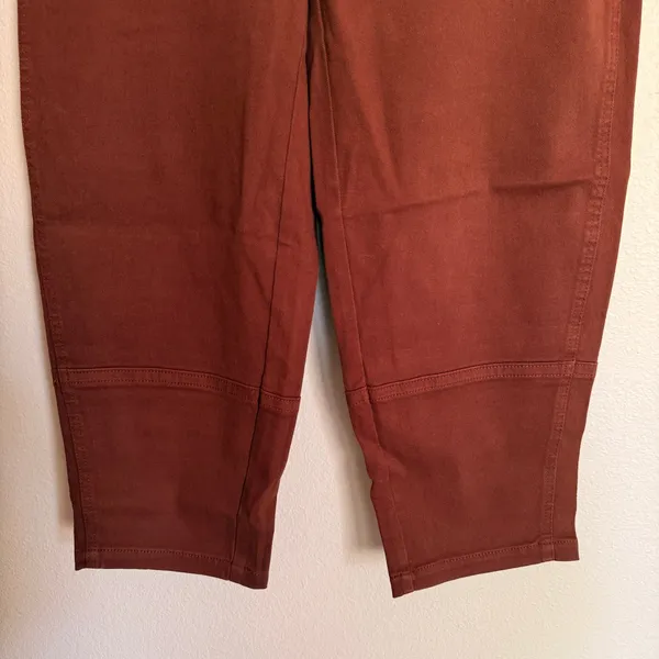 Everlane The Utility Barrel Pant Rosewood Brown Organic Cotton Size 6 NWT - Image 6