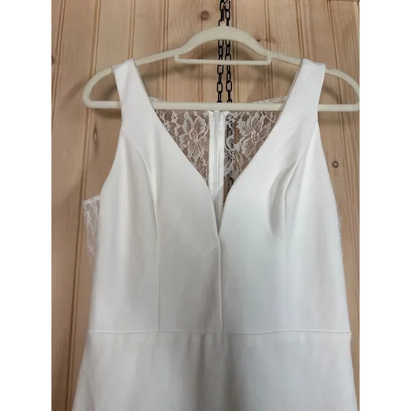 NWT Lulus Long-Lasting Love Ivory Lace V-Neck Mermaid Dress Wedding Bride Size L - Image 4