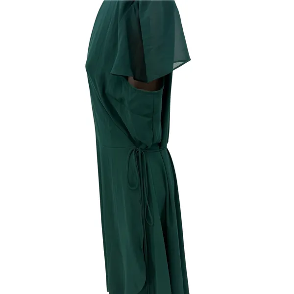 Baltic Born Bristol Midi Wrap Dress Emerald Green Flutter Sleeve NWT Size 2X - Image 6