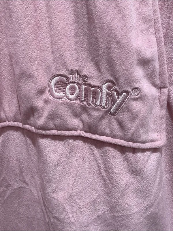 The Comfy Original Pink Oversized Sherpa Lined Hooded Blanket Hoodie One Size - Image 4