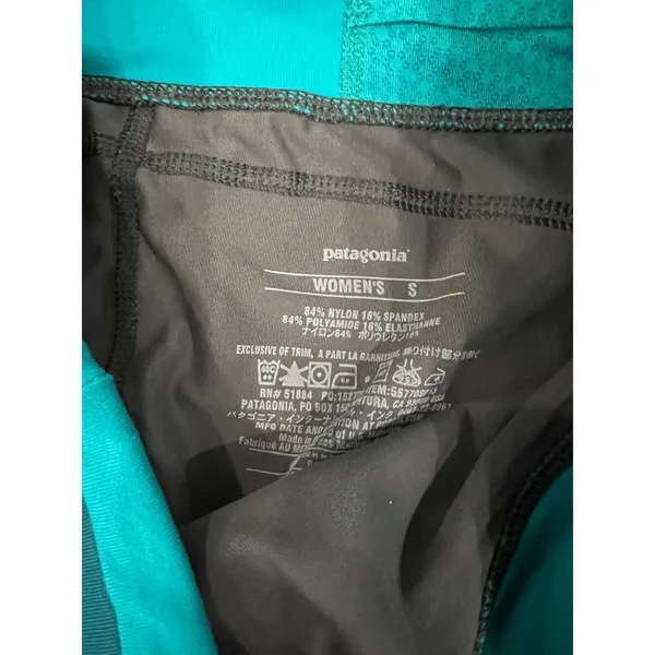 PATAGONIA pliant knickers grey gray‎ teal small crop athletic - Image 4