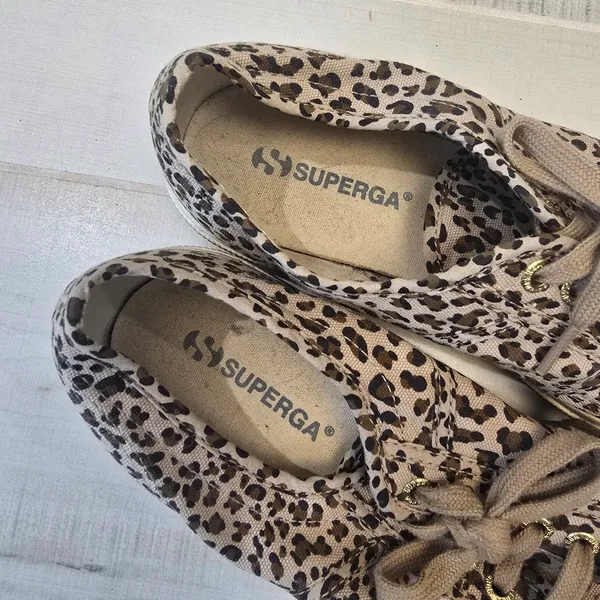 {9} Superga Cheetah Leopard Print Canvas Sneaker Shoes - Image 7