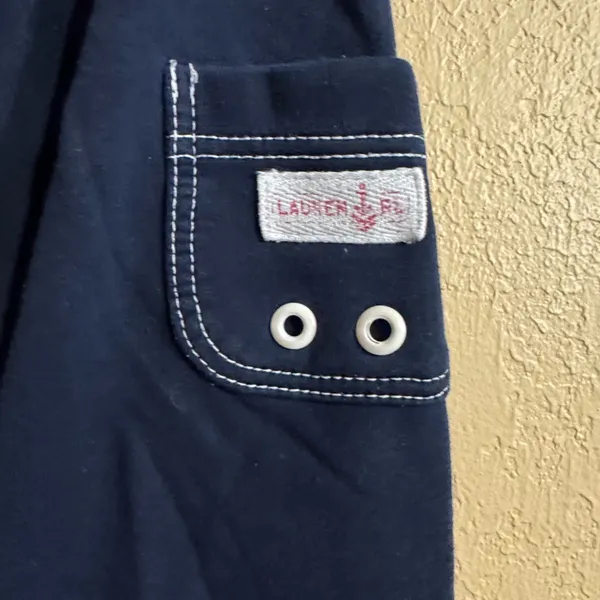 VINTAGE Lauren Ralph Lauren Dark Blue Hoodie - Image 9