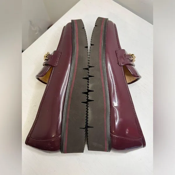 Alex Marie Patent Burgundy Eva Platform Loafers Size 8.5 Academia Preppy - Image 12