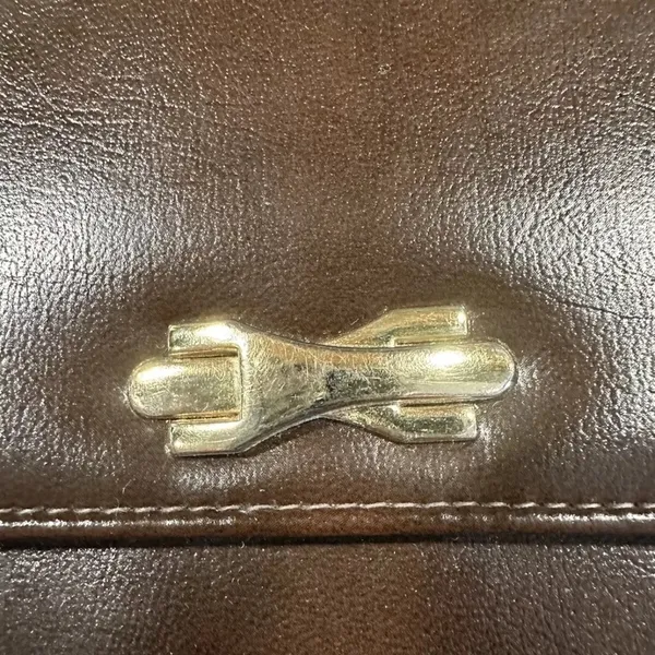 Vintage Purse With Mirror Clutch~Gold hardware~70’s Retro~Rome On Snap - Image 3