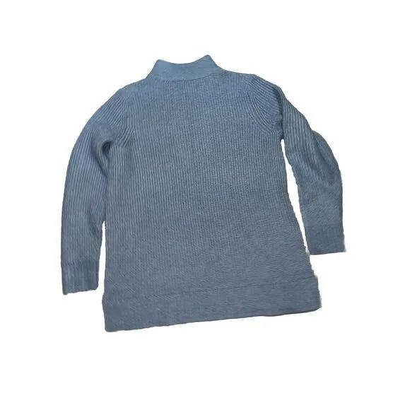 Soft‎ Surroundings Tunic Sweater Women's XL Blue 1/4 Zip Cable Knit - Image 6