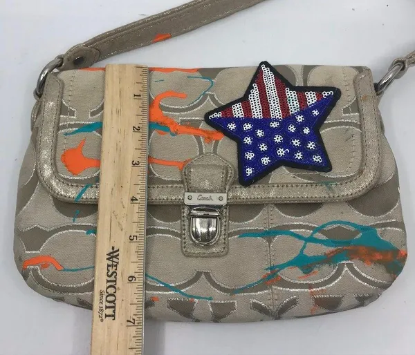 COACH Customized Tan Fabric Small Shoulder Bag - Image 5