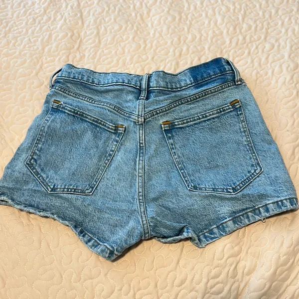 Abercrombie & Fitch Light Blue Denim Jean Shorts - Image 2