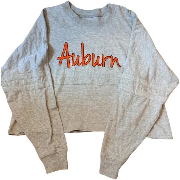 Boxercraft Auburn Tigers Cropped Boxy Tee – Women’s Small Heather Gray 🐯🧡 - Image 12
