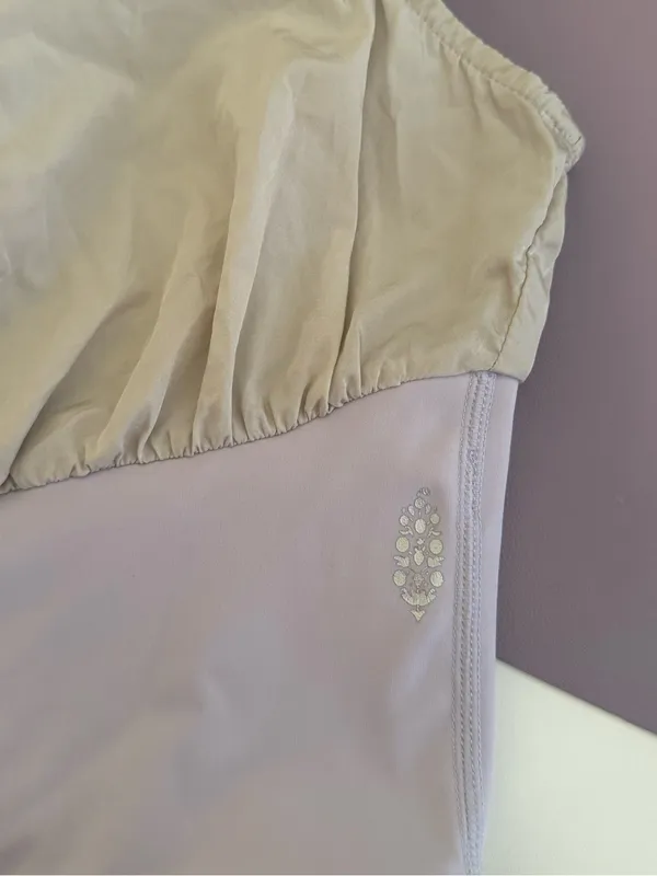 Free People Oh Hey Applique Crop In Tofu/Lavender Combo - Image 5
