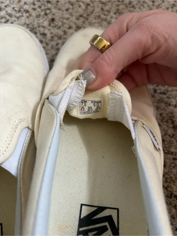Vans Slip-On Sneakers in Off-White/Cream - Image 4