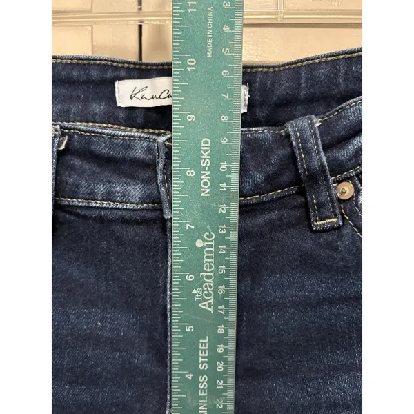Kancan Denim Dark Wash Skinny Raw Double Hem Denim‎ Jeans Size 28 Mid Rise - Image 3