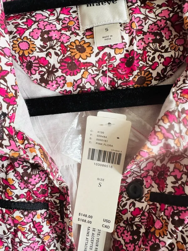 Anthropologie Maeve The Leandra Shirred Yoke Button Front Mini Dress, Size S - Image 14