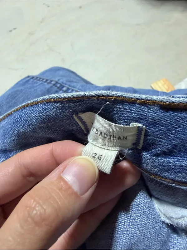 Madewell the dad Jean cutoff Denim Shorts blue 26 - Image 7