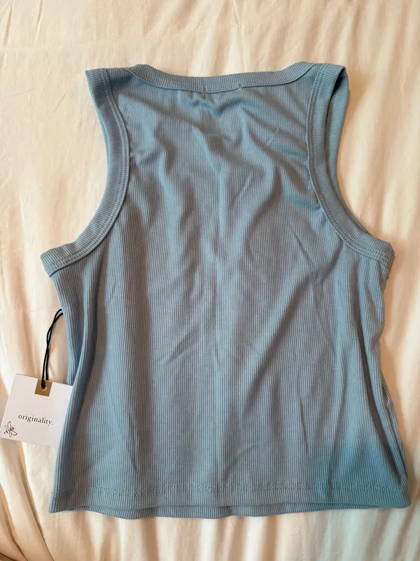 Dry Goods Light Blue Tank Top - Image 2
