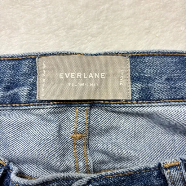 Everlane Women's Straight Leg Blue Jeans size 27‎ crop - Image 5