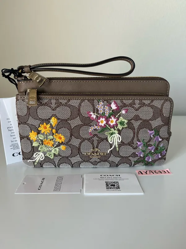 Coach Large Double Zip Wristlet - Image 2