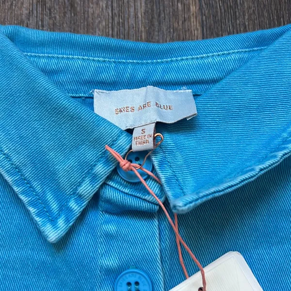 Skies are Blue Blue Denim Button Up - Image 2
