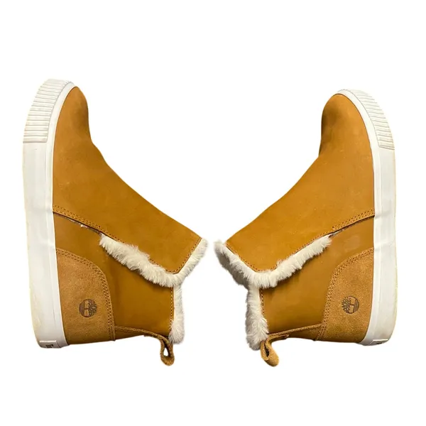 Timberland Skyla Bay Faux Fur Lined Pull-On Boots Wheat Nubuck Women’s 9 - Image 5