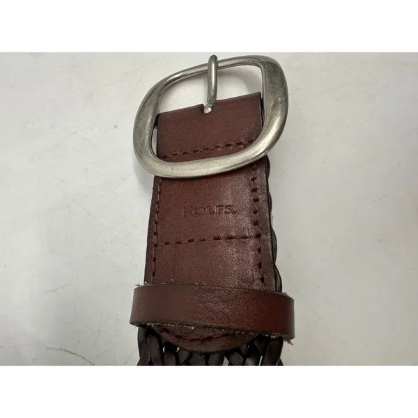 Rolfs Braided Belt Womens‎ Large Brown Faux Leather Woven Boho Classic Casual - Image 4