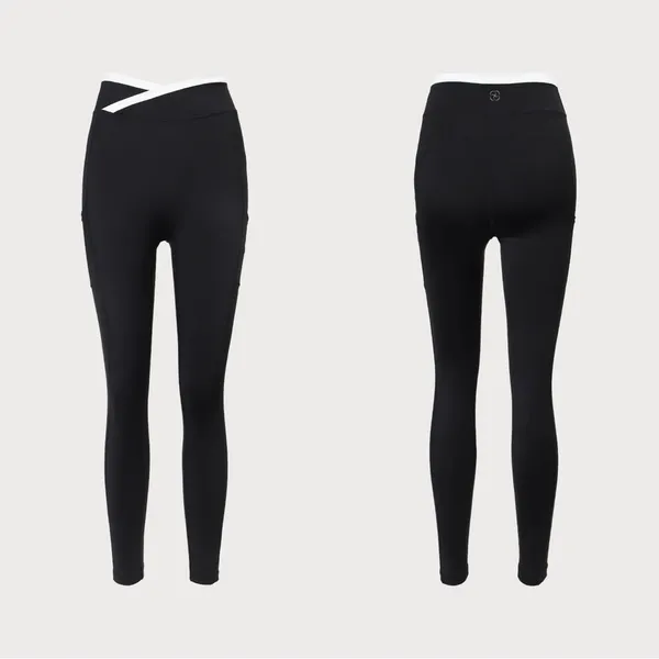 Berlook Black Natural Waisted Leggings 25” 26 - Image 6