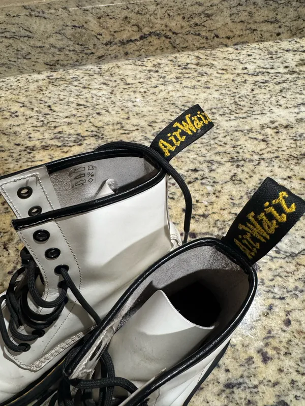 Dr. Martens White Patent Boots - Image 7