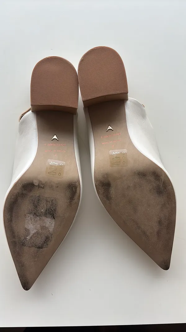 Carrano White Low Heels  - Image 3