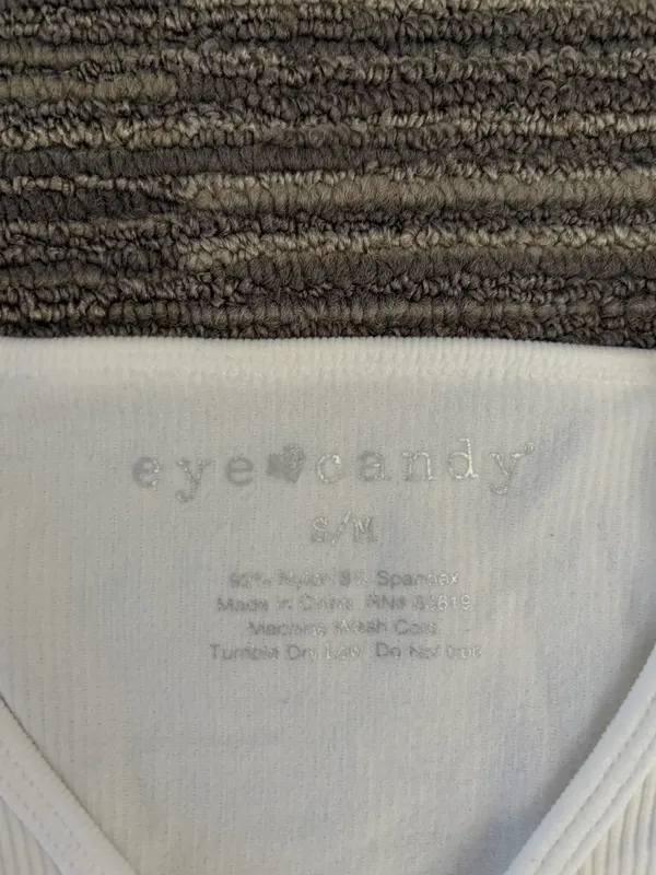 Eye Candy White Longsleeve With Buttons - Image 2