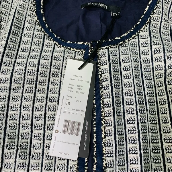 Marc Aurel Indigo Club‎ Jacket Size 36 Blue - Image 6