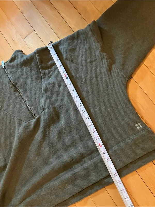 Sweaty Betty Nestle Up Green Quarter Zip Knit Sweatshirt Size XXL - Image 9